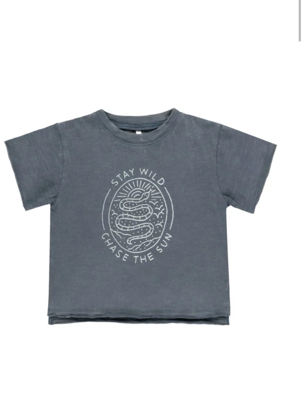 Rylee + Cru blue 'Stay Wild Chase The Sun' Graphic Tee